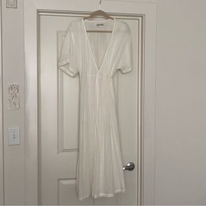 NWOT Outerknown White V-Neck Wrap Dress